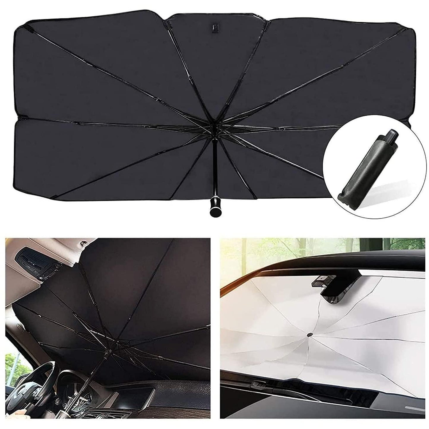 Alloy Steel Sunshade Umbrella for Front Window UV & Heat Protection
