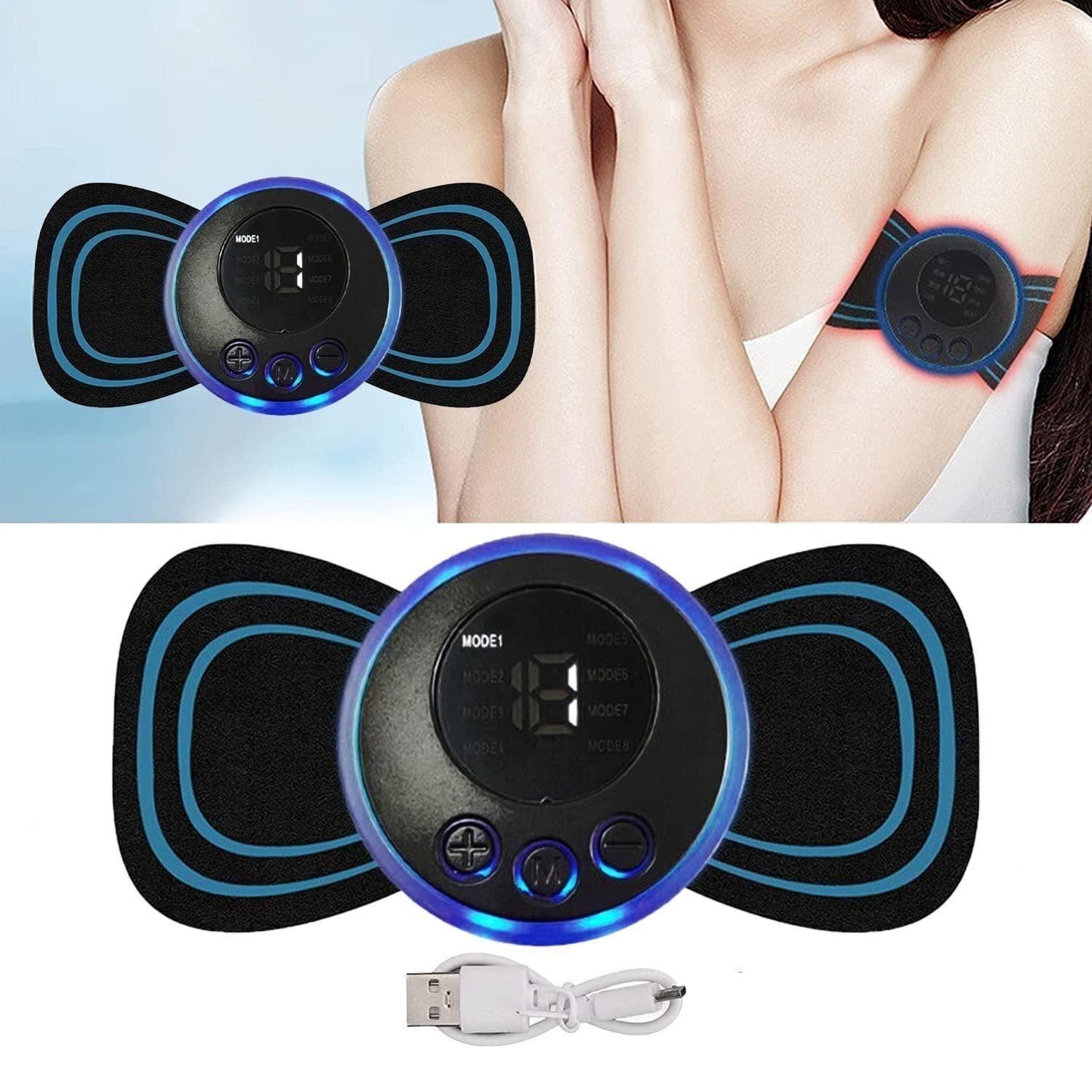 Reusable EMS Bioelectric Acupoints Massager Pad – Muscle Pain Relief & Body Relaxation