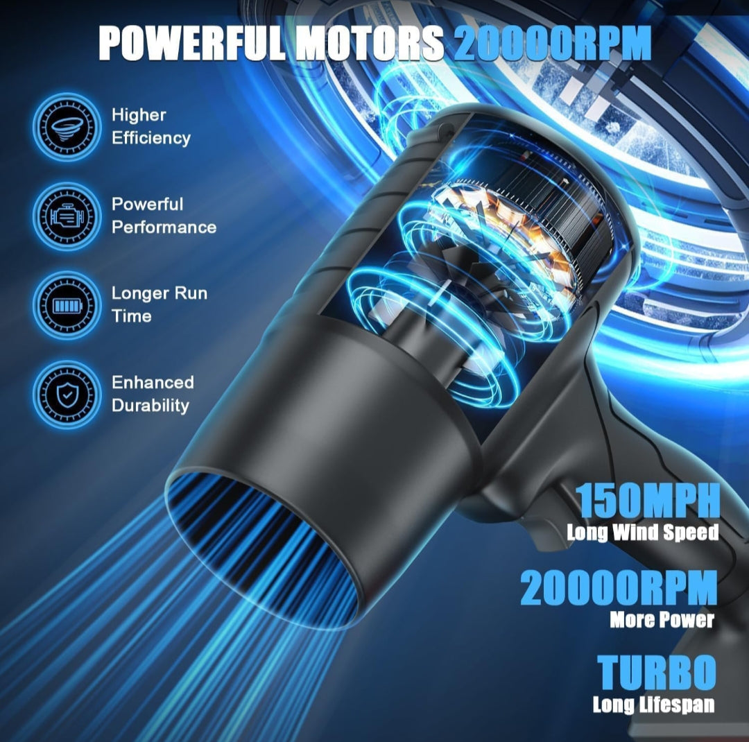 Portable High-Speed Air Cleaning Tool for Home & Car Use