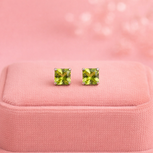 (2 Pcs Combo) Color Your Spark Stones Unisex Silver Earrings in Vibrant lung