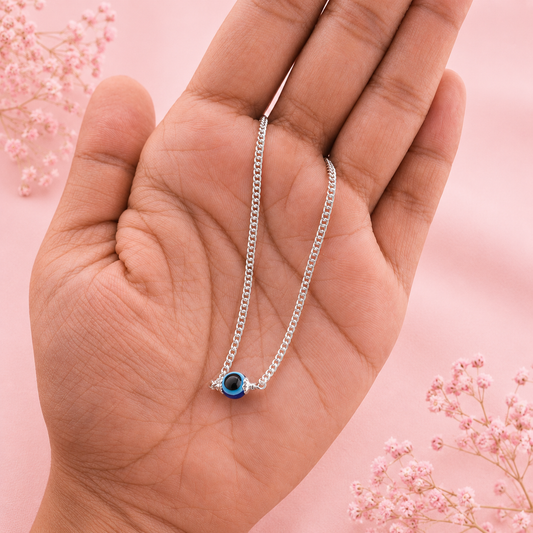 Silver Evil Eye Unisex Bracelet