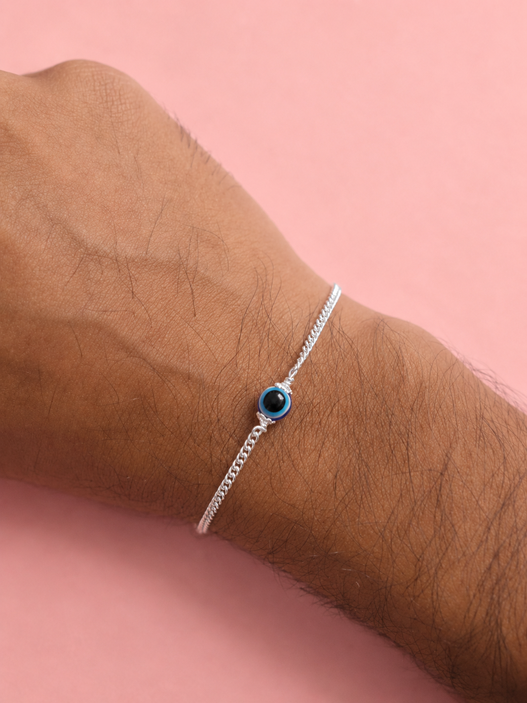 Silver Evil Eye Unisex Bracelet